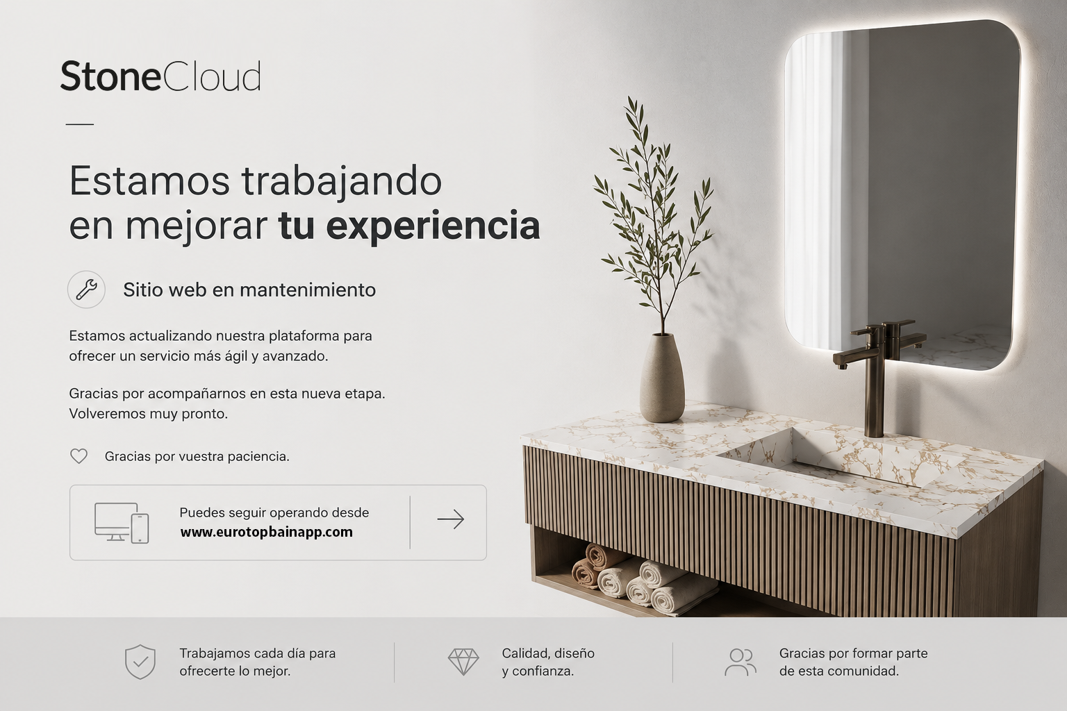 Pantalla de mantenimiento